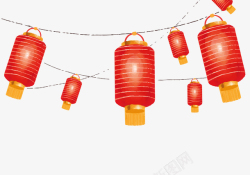 灯笼除夕灯笼红色灯笼中国风装饰高清图片
