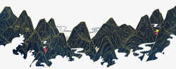 仙气飘飘中国风色彩连绵的山高清图片