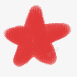 五角标志重要的红色星星高清图片