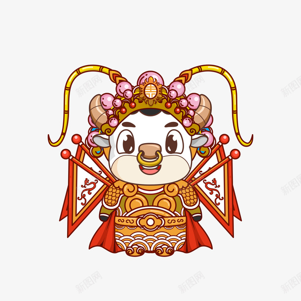 新年生肖小牛元素png免抠素材_新图网 https://ixintu.com 新年京剧小牛素材 新年小牛 小牛素材 生肖小牛元素