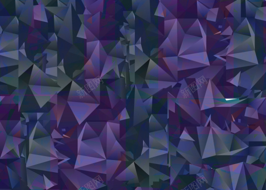 暗紫色的多边形晶体高清背景图背景