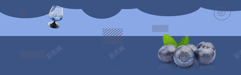 蓝莓banner海报横版海报psd设计背景_新图网 https://ixintu.com 横版海报 蓝莓 banner海报 水果
