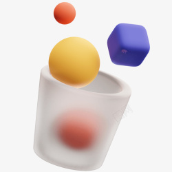 卡通插画3D形状素材