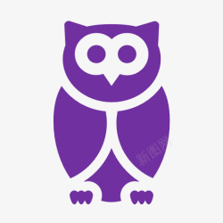 紫色猫头鹰免扣素材素材