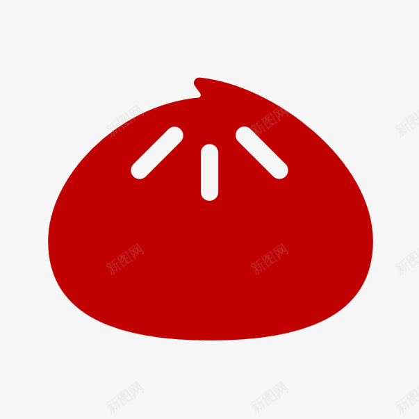 红色的包子png免抠素材_新图网 https://ixintu.com 包子 包子logo 好吃 红色 美味