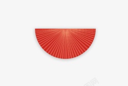 红色折扇圆形折扇红色高清图片