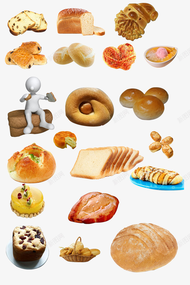 食物大抠图之面包png免抠素材_新图网 https://ixintu.com 面包 钢笔 抠图 练习