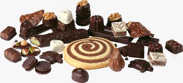 巧克力甜品集合png免抠素材_新图网 https://ixintu.com 女孩 巧克力 甜品 美味 美食 蛋糕