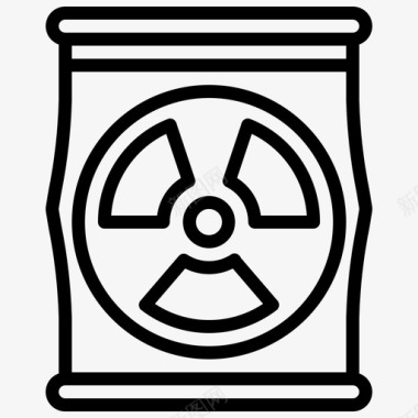 放射性桶装生态环境图标