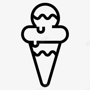 冰淇淋冰淇淋筒食物1019图标