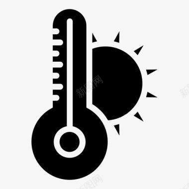 温度计天气预报高温图标