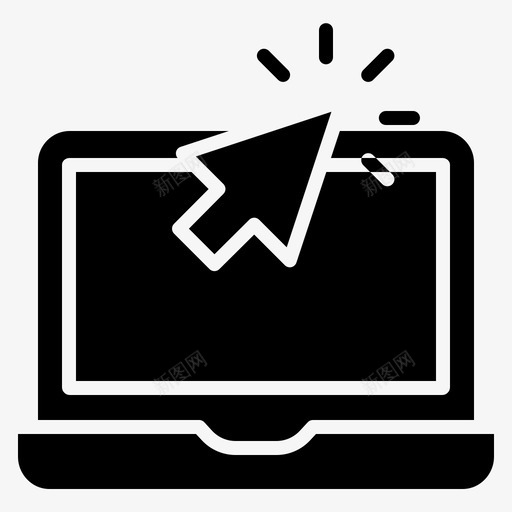 笔记本电脑点击电脑svg_新图网 https://ixintu.com 电脑 光标 笔记本 点击 鼠标 创意