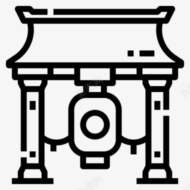 寺庙建筑浅草图标