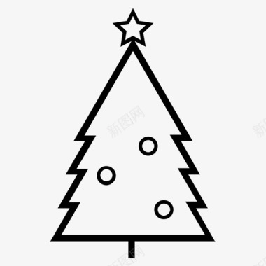 圣诞树圣诞图标冬季松树图标