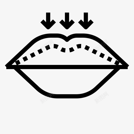 唇口缩小svg_新图网 https://ixintu.com 外科 唇口 缩小 小小 顶部 整容