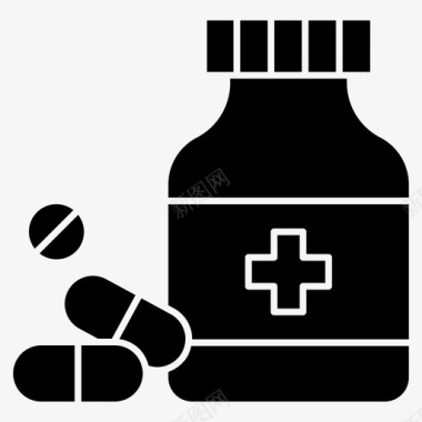 药房抗生素瓶子图标