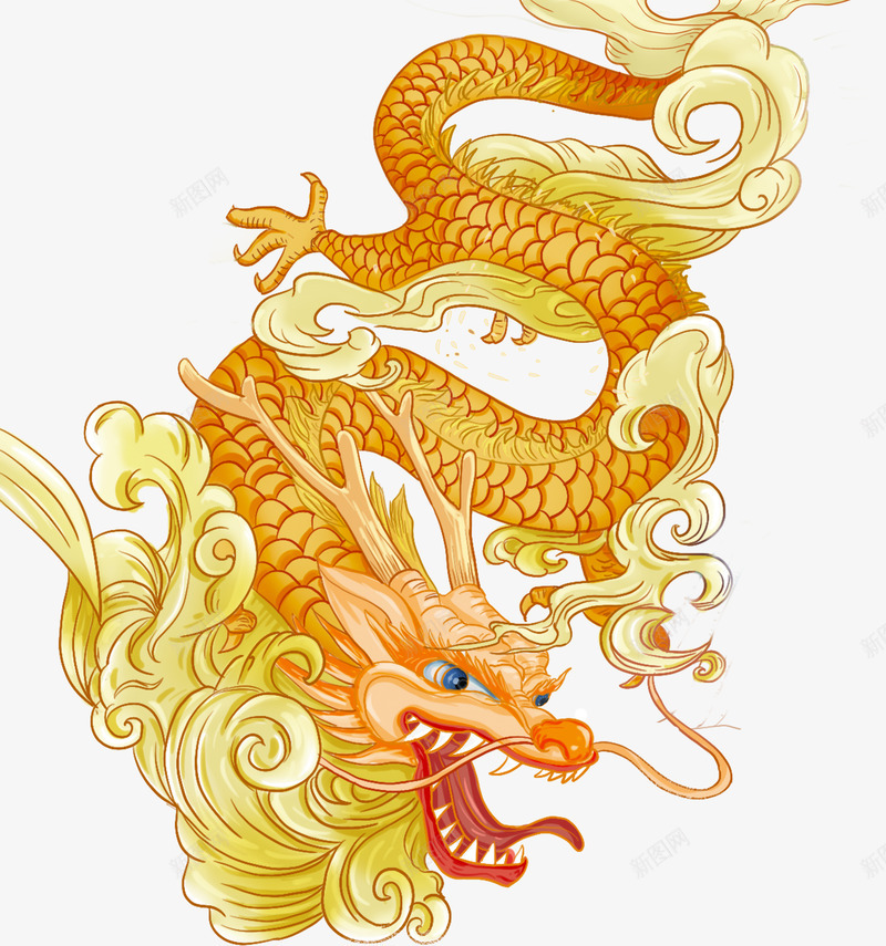 龙A 兽与舞狮鱼png免抠素材_新图网 https://ixintu.com 龙兽 舞狮