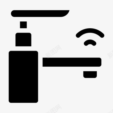 水龙头水管工智能家居图标