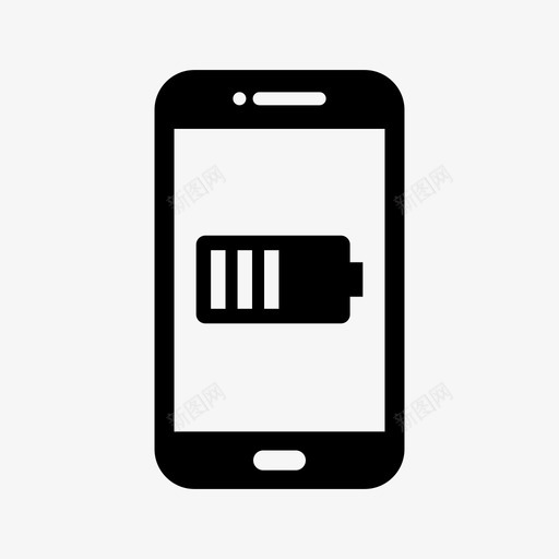 电池电量不足38智能手机svg_新图网 https://ixintu.com 电池 电量 不足 智能 手机