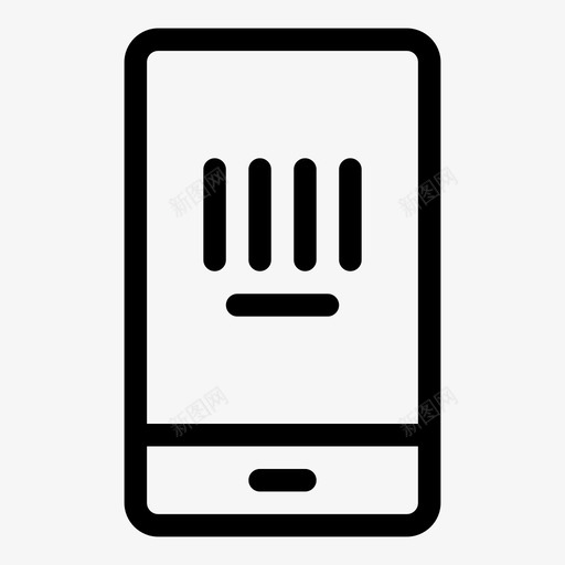 条形码产品扫描svg_新图网 https://ixintu.com 条形码 产品 扫描 发货 智能 手机 送货