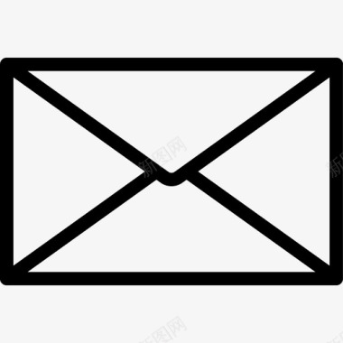 信封背面闭合邮件消息图标