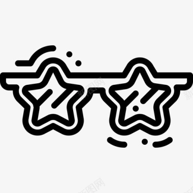 星眼镜时尚镜框图标