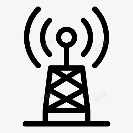 天线无线电天线wifi信号svg_新图网 https://ixintu.com 天线 无线 无线电 信号 连接 互联网 广告