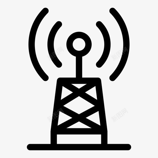 天线无线电天线wifi信号svg_新图网 https://ixintu.com 天线 无线 无线电 信号 连接 互联网 广告