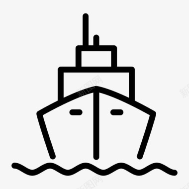 船舶集装箱船货运图标