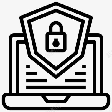 保护网络安全防御图标