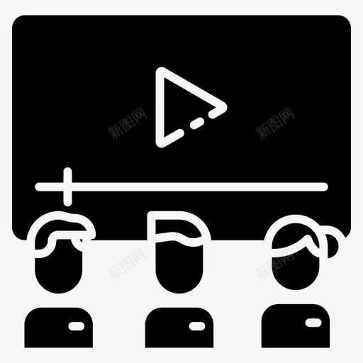 网络教育学习svg_新图网 https://ixintu.com 网络教育 学习 在线视频 教程 在线教育