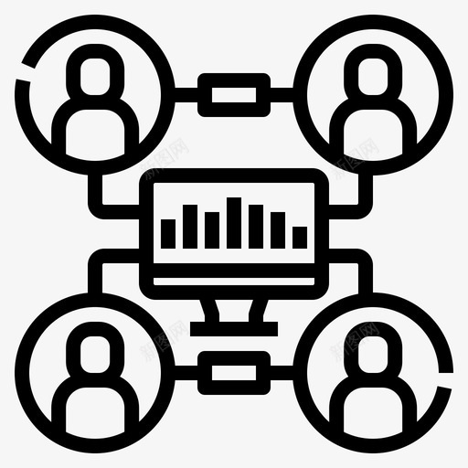 网络流量分析营销svg_新图网 https://ixintu.com 网络 流量 分析 营销 搜索引擎 优化 分享 统计