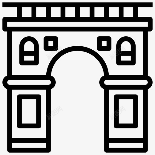 拱门城市罗马svg_新图网 https://ixintu.com 城市 拱门 罗马 胜利 小镇