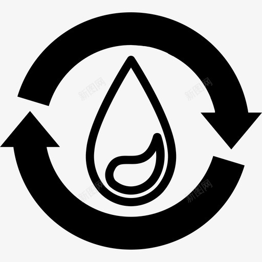 水循环节约卫生洁具svg_新图网 https://ixintu.com 水循 环水 循环 循环节 节约 卫生洁具