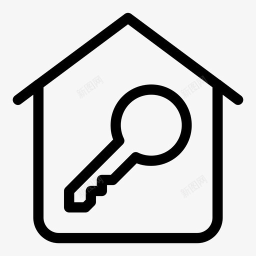 钥匙家庭安全房屋svg_新图网 https://ixintu.com 钥匙 房屋 家庭 安全 房地产 智能 智能家居