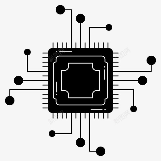 处理器核心cpusvg_新图网 https://ixintu.com 处理器 核心 电路 技术 杂项