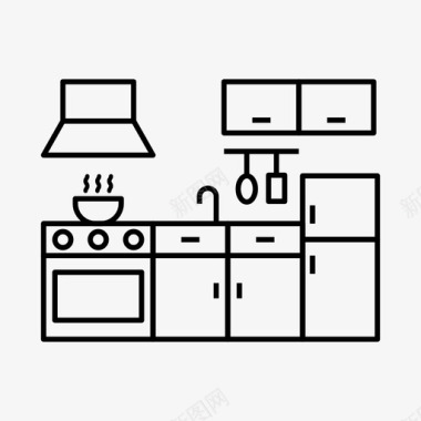 厨房橱柜软篷图标