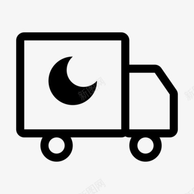 夜间送货商务电子商务图标
