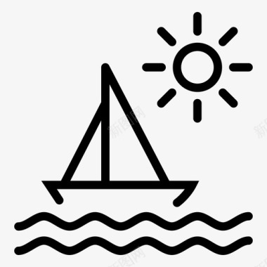 船划船帆船图标