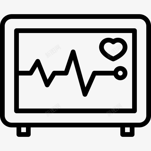 心电图机健康医院svg_新图网 https://ixintu.com 心电图机 健康 医院 监护仪 脉搏