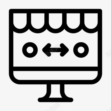 区块链加密货币电子商务图标