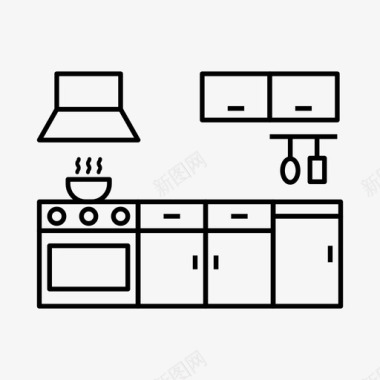 厨房家用厨具图标