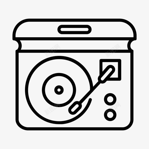 转盘音乐唱机svg_新图网 https://ixintu.com 转盘 音乐 唱机 乙烯基 唱片 日常 复古 物品