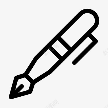 教育办公材料钢笔图标