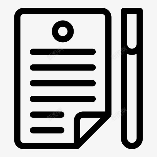 合同文件纸svg_新图网 https://ixintu.com 合同 文件 纸笔 签字 人力资源