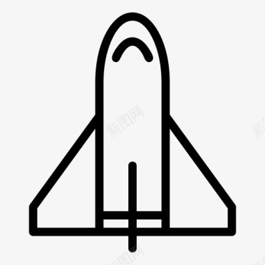 宇宙飞船天文学飞机轮廓图标