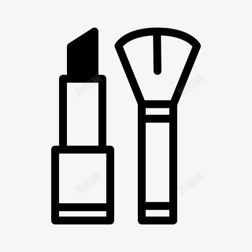 化妆口红市场svg_新图网 https://ixintu.com 化妆 市场 口红 网上商店 完整 图标