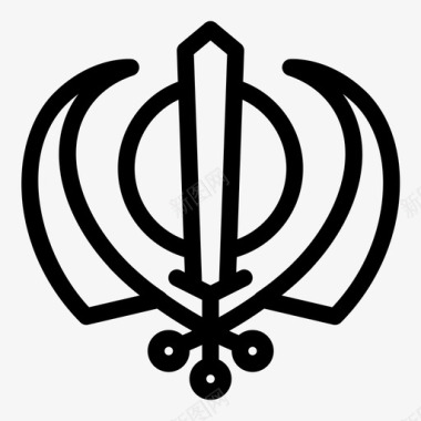锡克教印度坎达图标