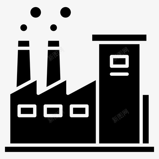 制造建筑工厂svg_新图网 https://ixintu.com 建筑 制造 建筑工 工厂 工业 杂项