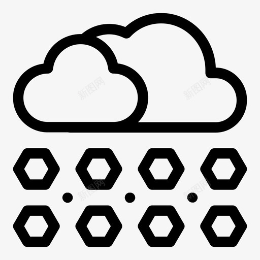 冰雹云风暴svg_新图网 https://ixintu.com 冰雹 风暴 冬天 气候变化